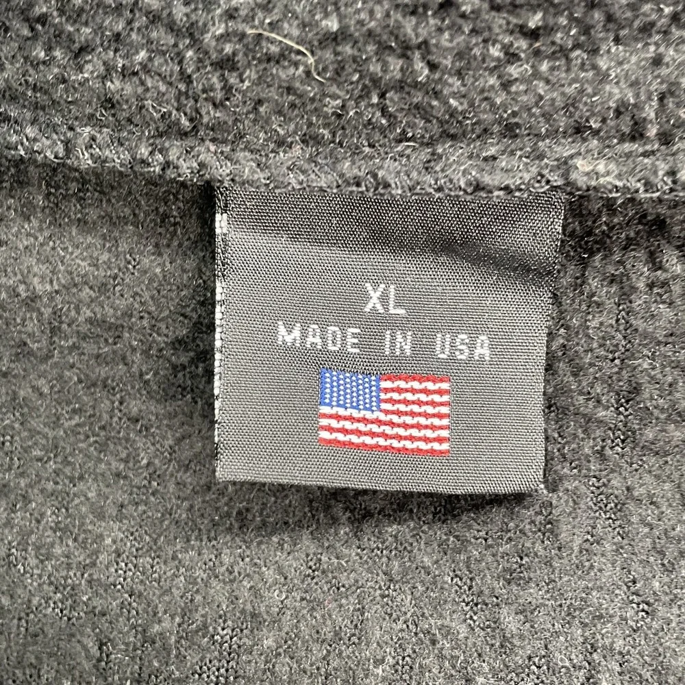 Vintage Team USA Olympic Jacket Men XL Black Fleece Gorpcore Ski Made in USA Y2k